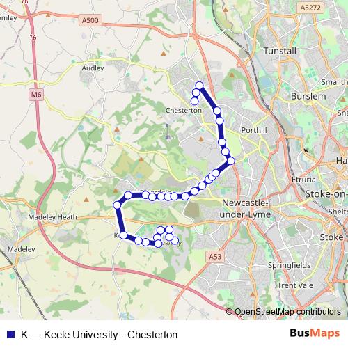 K bus Line Map