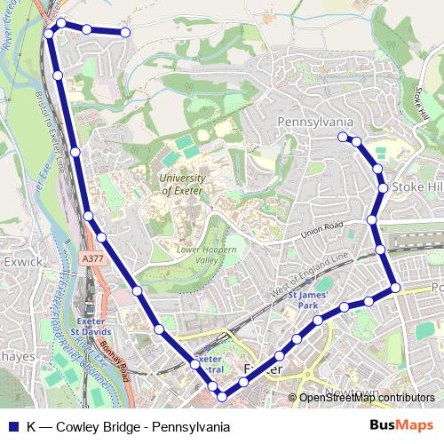 K bus Line Map