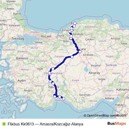Flixbus Kk0613 bus Line Map