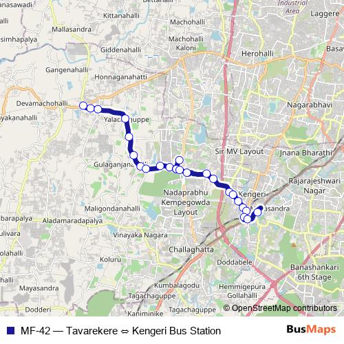 MF-42 bus Line Map