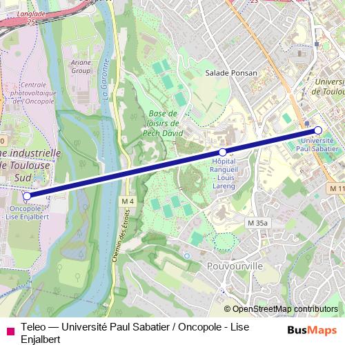 Teleo cable-car Line Map