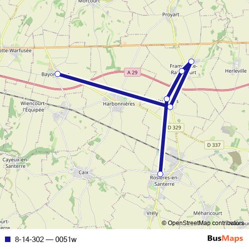 8-14-302 bus Line Map