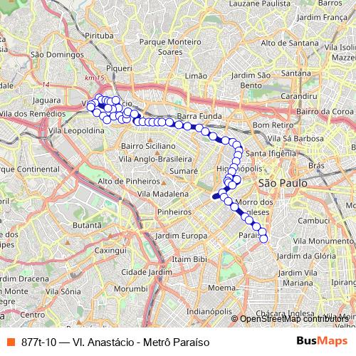 877t-10 bus Line Map