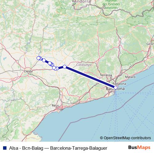 Alsa - Bcn-Balag bus Line Map