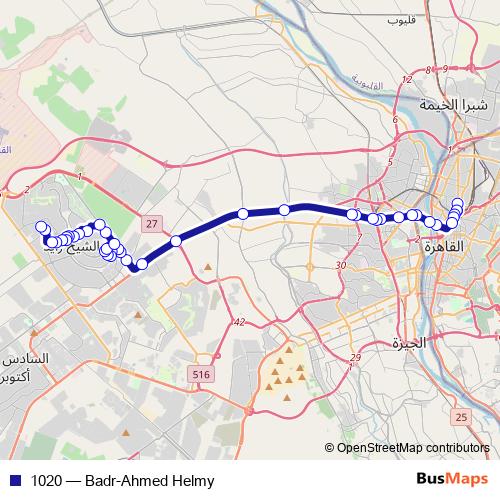 1020 bus Line Map
