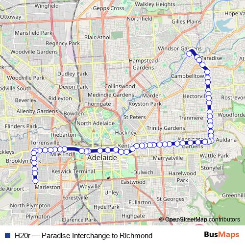 H20r bus Line Map