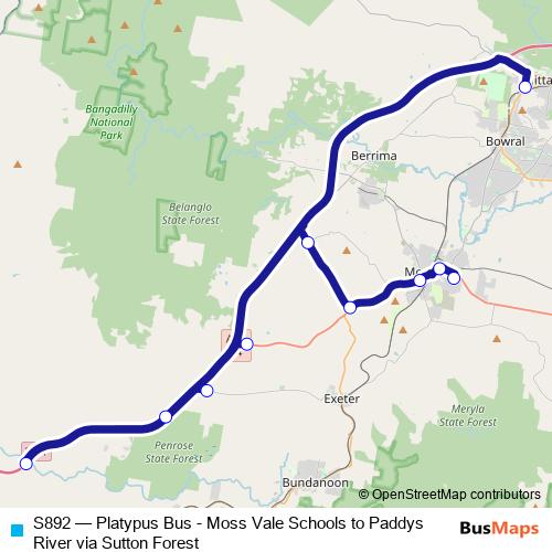 S892 bus Line Map