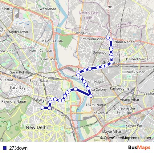 273down bus Line Map