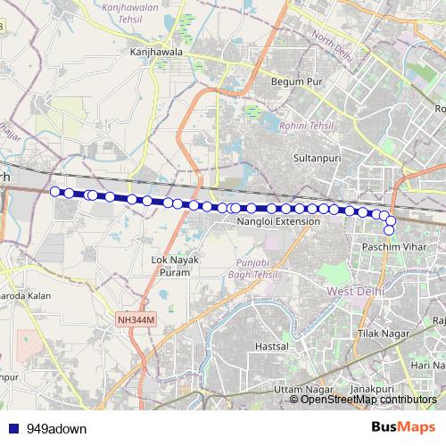 949adown bus Line Map