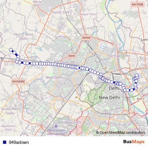 949adown bus Line Map
