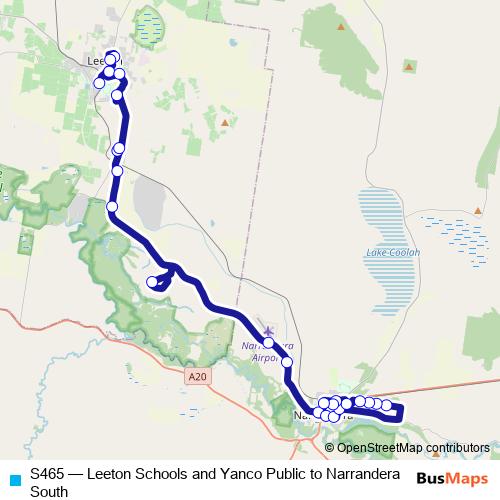 S465 bus Line Map