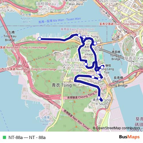 NT-88a bus Line Map