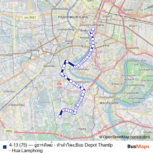 4-13 (75) bus Line Map