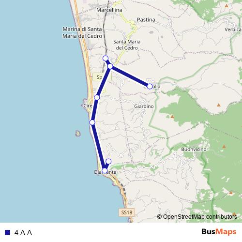 4 A A bus Line Map