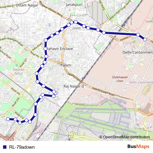 RL-79adown bus Line Map