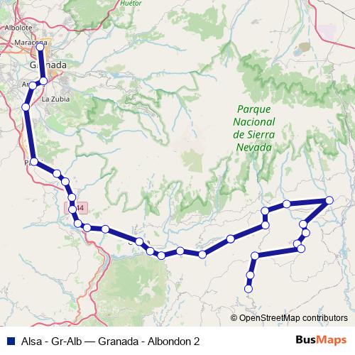 Alsa - Gr-Alb bus Line Map