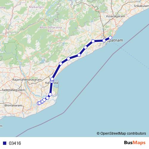 03416 bus Line Map