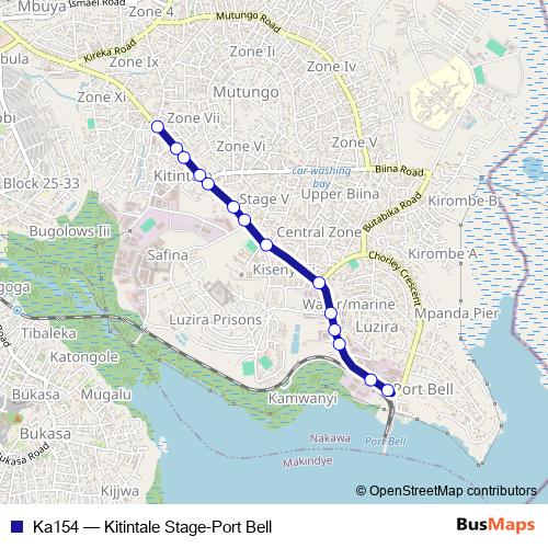 Ka154 bus Line Map
