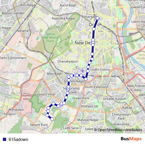 615adown bus Line Map