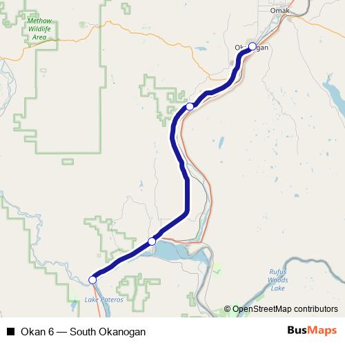 Okan 6 bus Line Map