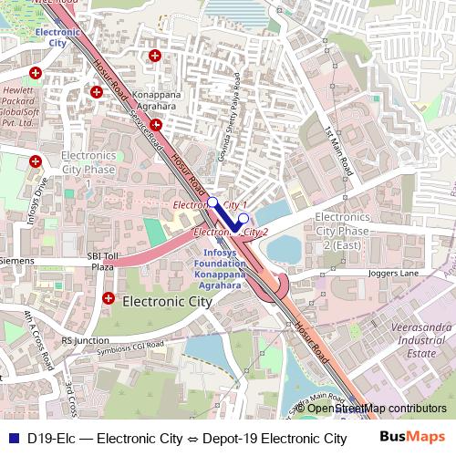 D19-Elc bus Line Map