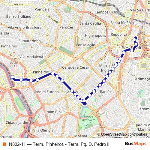 N802-11 bus Line Map