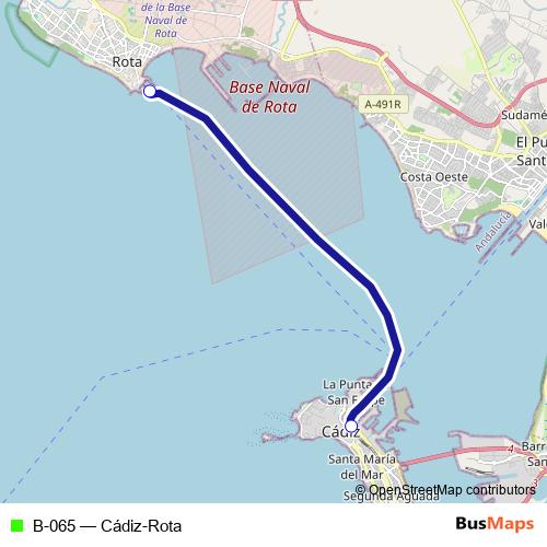 B-065 ferry Line Map