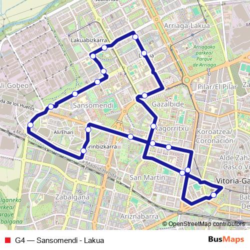 G4 bus Line Map