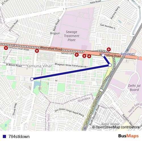 784stldown bus Line Map