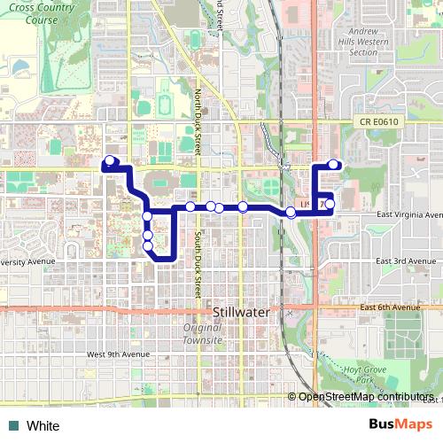 White bus Line Map