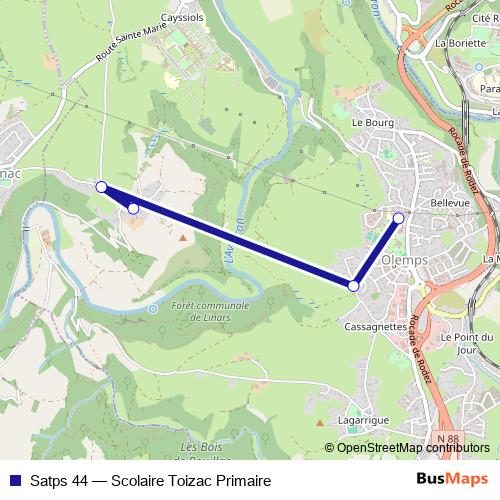Satps 44 bus Line Map