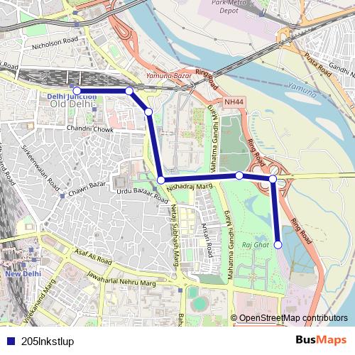 205lnkstlup bus Line Map