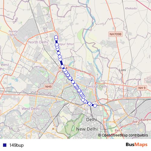 149bup bus Line Map