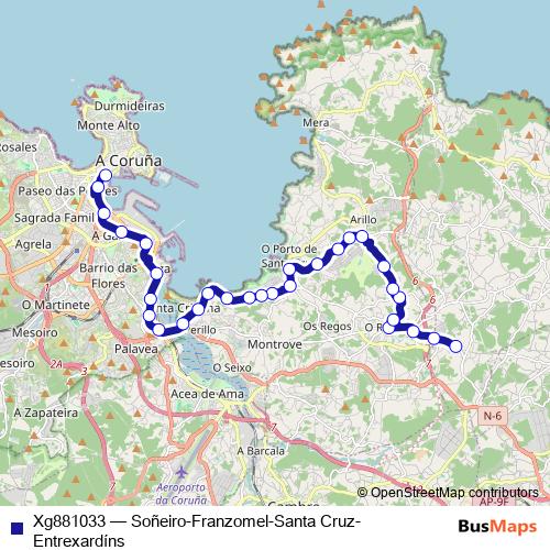 Xg881033 bus Line Map