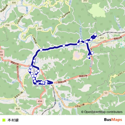 本村線 bus Line Map