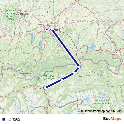 IC 1282 rail Line Map