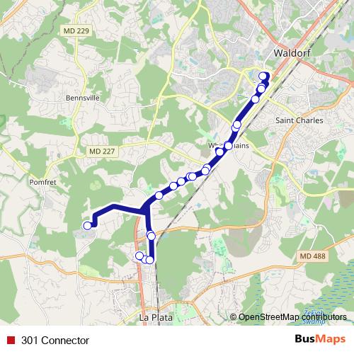 301 Connector bus Line Map