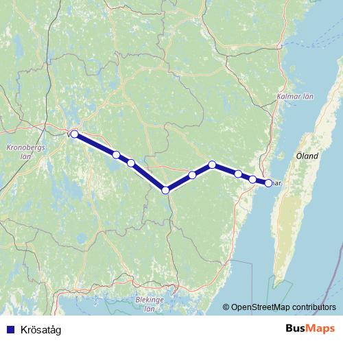 Krösatåg rail Line Map