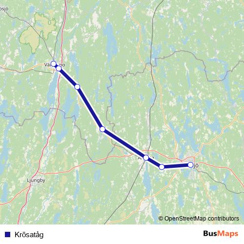 Krösatåg rail Line Map