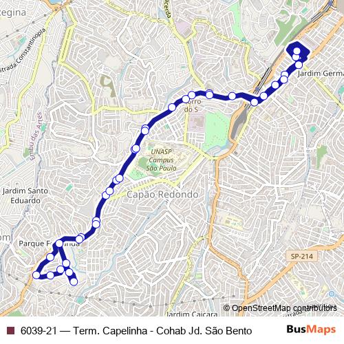 6039-21 bus Line Map