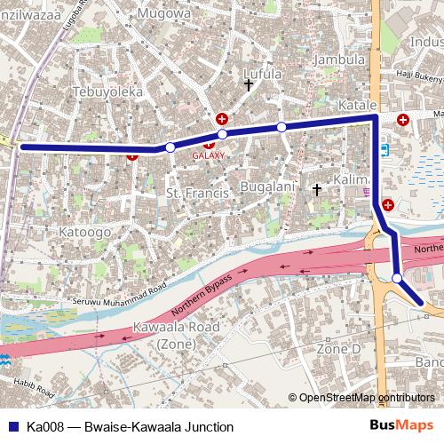 Ka008 bus Line Map