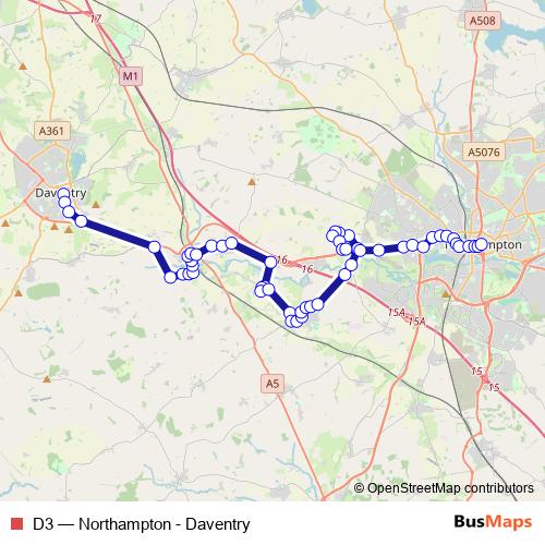 D3 bus Line Map