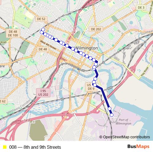 008 bus Line Map