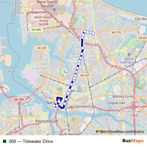 008 bus Line Map