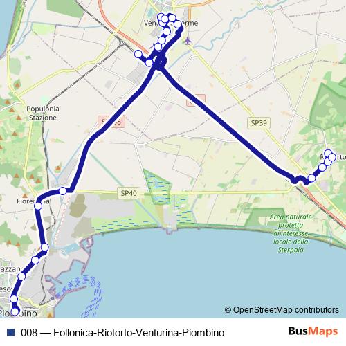 008 bus Line Map