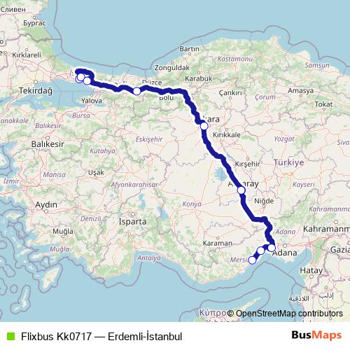Flixbus Kk0717 bus Line Map