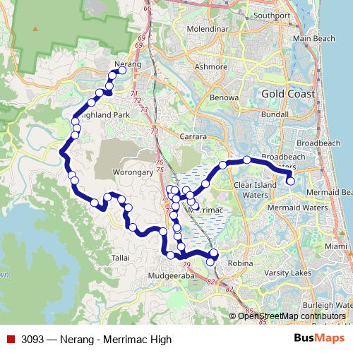 3093 bus Line Map