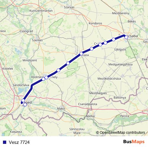 Vesz 7724 rail Line Map