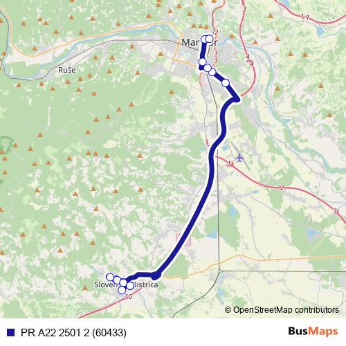 PR A22 2501 2 (60433) bus Line Map