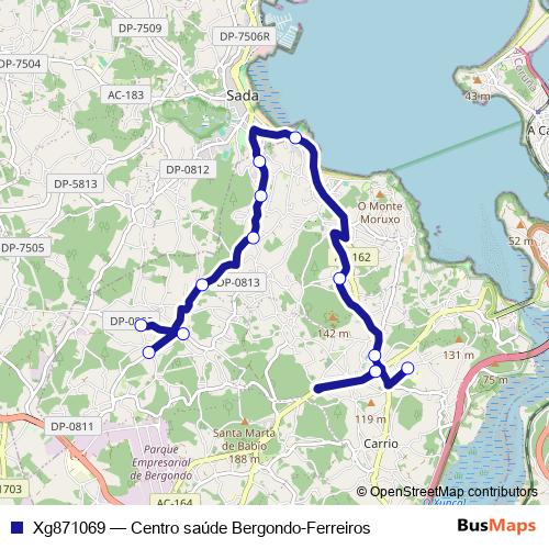 Xg871069 bus Line Map
